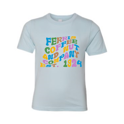 FerrisCoffee - Youth Premium Short Sleeve Crew - YOUTH - Warp Colorful