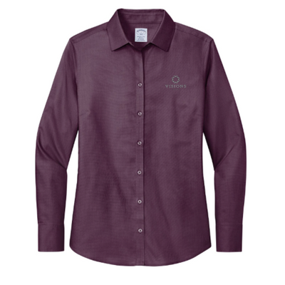 SDVisions - Brooks Brothers Women's Wrinkle-Free Stretch Nailhead Shirt "Eye Care"