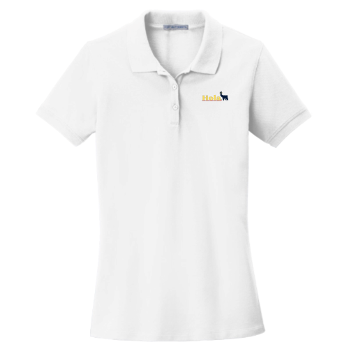 HolaMarketingFirm - Port Authority - Ladies EZCotton Polo - White