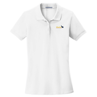 HolaMarketingFirm - Port Authority - Ladies EZCotton Polo - White