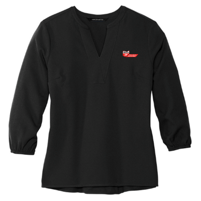 HealthTransit - Mercer+Mettle Women's Stretch Crepe 3/4 -Sleeve Blouse  v1