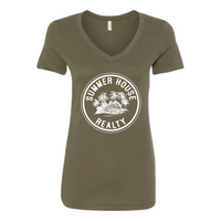 Summer House Realty Womens V Neck T Shirt