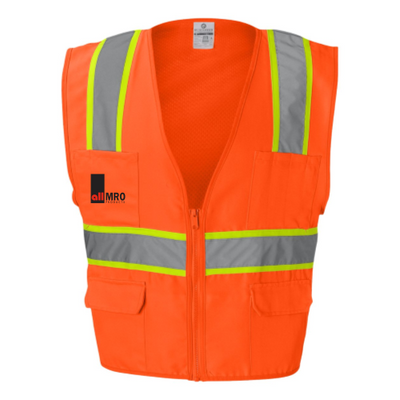 Allmro - Solid Front Safety Vest With Mesh Back