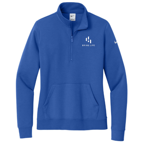 HurleyDev - Nike Ladies Club Fleece Sleeve Swoosh 1/2-Zip NKDX6720