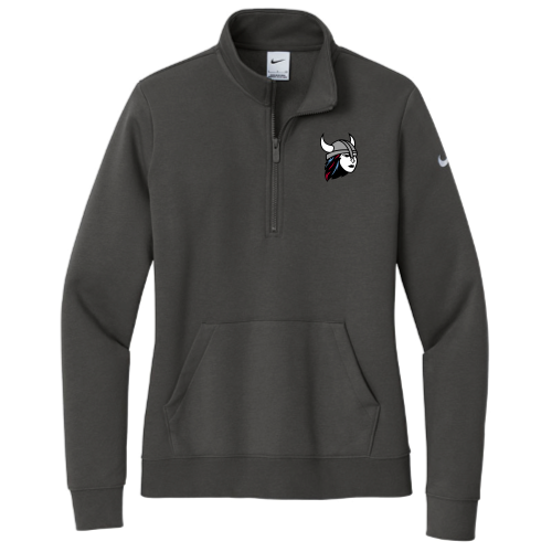 NorthSalinasHighSchool - Nike Ladies Club Fleece Sleeve Swoosh 1/2-Zip