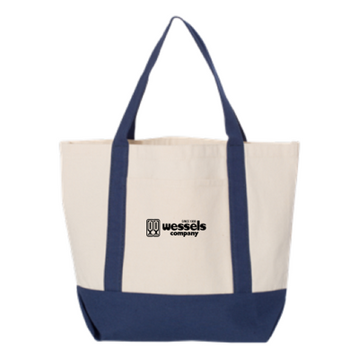 Wessels Vessels Seaside Small Cotton Canvas Boater Tote