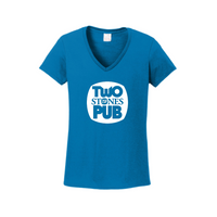 TwoStonesPubStore - Gildan Ladies Heavy Cotton 100% Cotton V-Neck T-Shirt v2