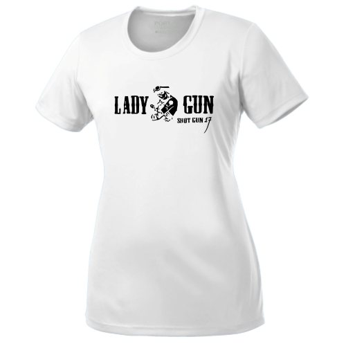 ShotGunLawEnforcementMC - Port & Company Ladies Essential Performance Tee V2 "Lady Gun"