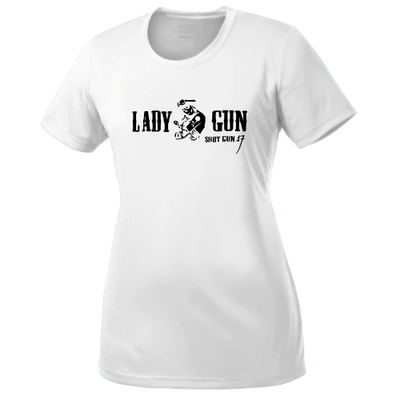 ShotGunLawEnforcementMC - Port & Company Ladies Essential Performance Tee V2 "Lady Gun"