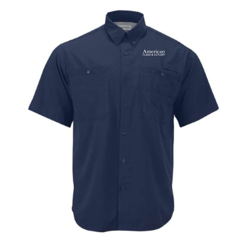 American Flags and Cutlery - Paragon Men's Hatteras Performance Short Sleeve Fishing Shirt v1
