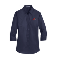 GCC - Port Authority Ladies 3/4-Sleeve SuperPro Twill Shirt - v1