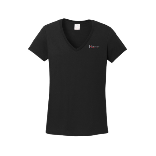 HauserFleetServicesandHauserLogistics - Gildan Ladies Heavy Cotton 100% Cotton V-Neck T-Shirt
