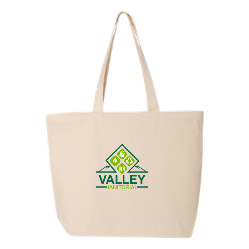 ValleyJanitorial - 24.5L Canvas Zippered Tote v2