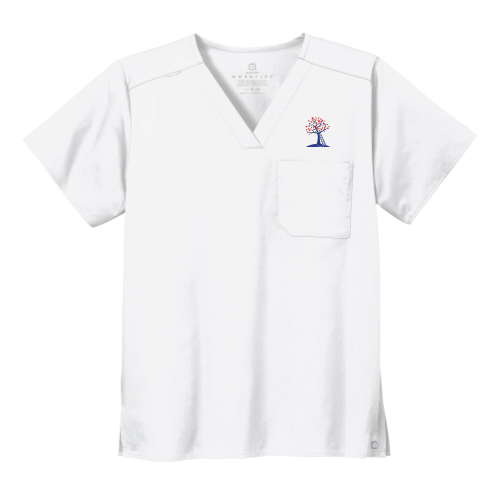 EssentialSpeech - WonderWink Unisex WorkFlex Chest Pocket V-Neck Top - v2