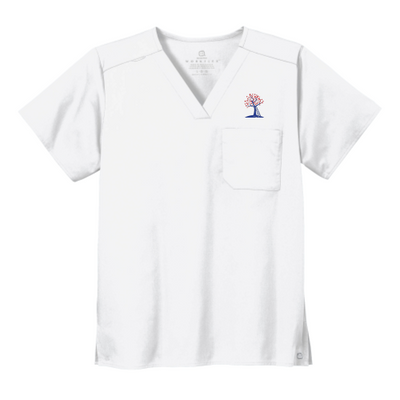 EssentialSpeech - WonderWink Unisex WorkFlex Chest Pocket V-Neck Top - v2