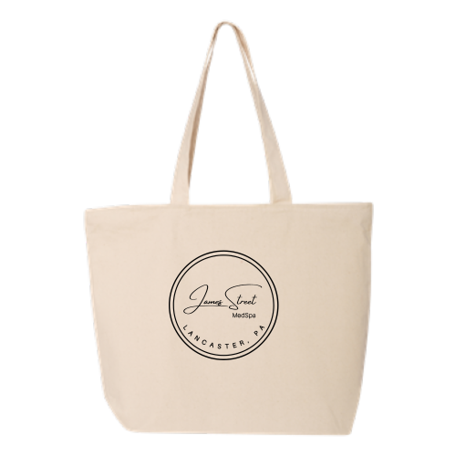 JamesStreetMedSpa - 24.5L Canvas Zippered Tote