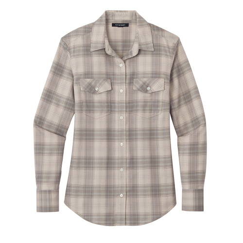 Port Authority Ladies Long Sleeve Ombre Plaid Shirt LW672