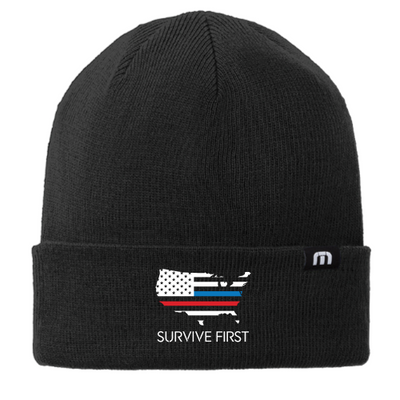 SurviveFirst -  Embroidered - TravisMathew Solid Cuffed Beanie TM1MY394