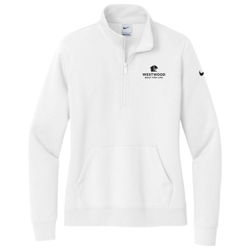 WestwoodTribe - Nike Ladies Club Fleece Sleeve Swoosh 1/2-Zip NKDX6720
