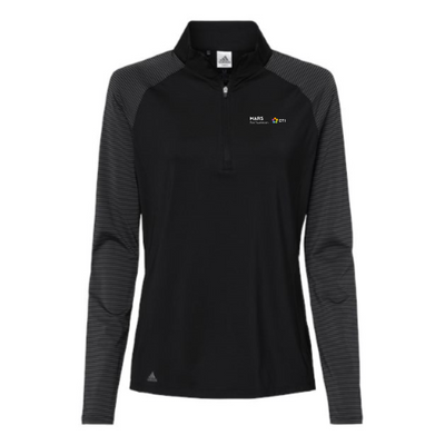 MarsPetNutrition - Women's Stripe Block Quarter-Zip Pullover