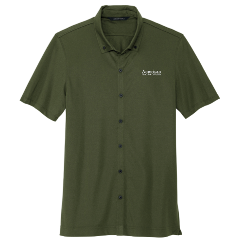American Flags and Cutlery - Mercer+Mettle Men's Full-Button Polo