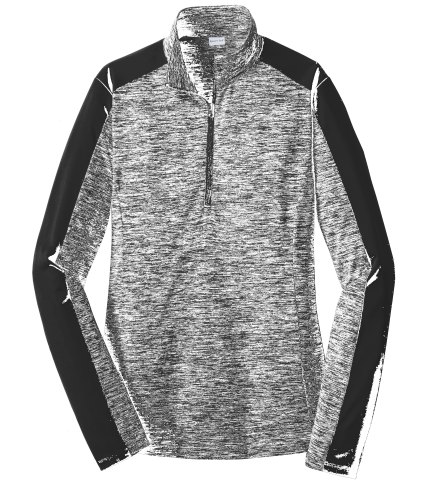 Sport-Tek Ladies PosiCharge Electric Heather Colorblock 1/4-Zip Pullover