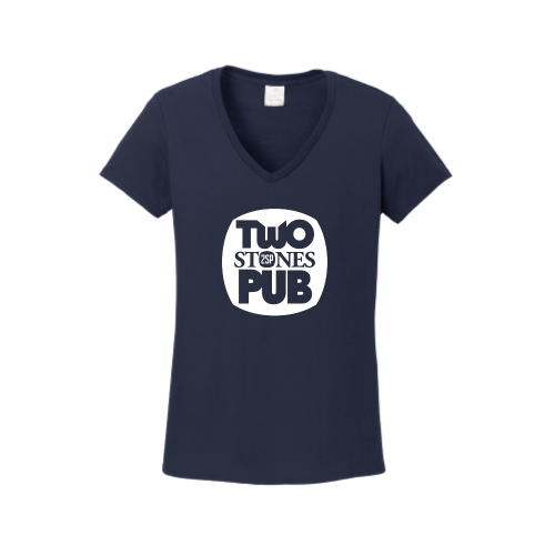 TwoStonesPubStore - Gildan Ladies Heavy Cotton 100% Cotton V-Neck T-Shirt v2