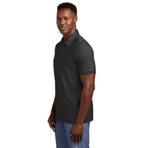 JamesStreetMedSpa - TravisMathew Oceanside Heather Pocket Polo - Black