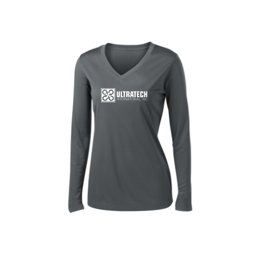 UltraTech - Sport Tek Ladies Long Sleeve V Neck Tee v2