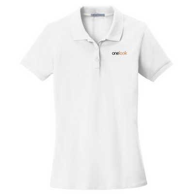 OneLookProductions - Port Authority - Womens' EZ Polo - White
