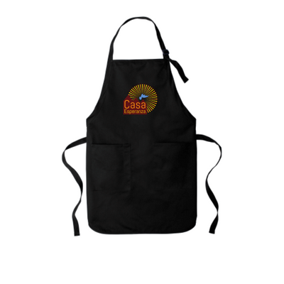 CasaEsperanza Port Authority Full-Length Two-Pocket Bib Apron - Black