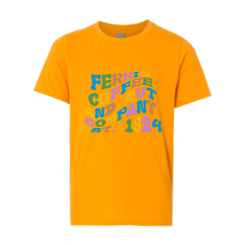 FerrisCoffee - Youth Premium Short Sleeve Crew - YOUTH - Warp Colorful