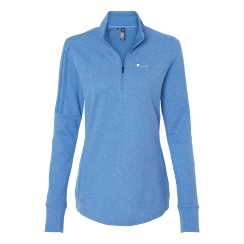 Marquette - Women's 3-Stripes Quarter-Zip Sweater - v1