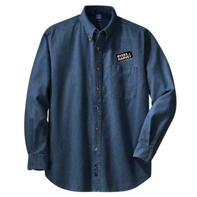 ByersandHarvey - Port & Company Long Sleeve Value Denim Shirt