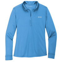 AtlasLiftTech - Port Authority Ladies Silk Touch Performance Long Sleeve Polo