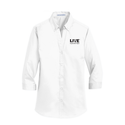 LiveHydrationSpa - Port Authority - Ladies Three-Quarter Sleeve Shirt