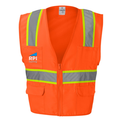 RPI Roofing - Solid Front Safety Vest With Mesh Back