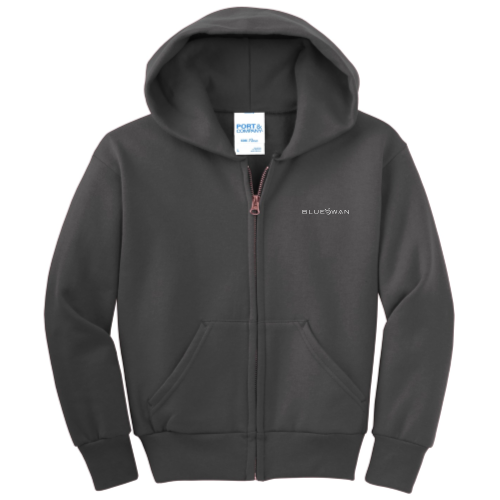 BlueSwan - Port & Company Youth Full-Zip Hooded Sweatshirt