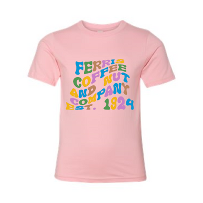 FerrisCoffee - Youth Premium Short Sleeve Crew - YOUTH - Warp Colorful