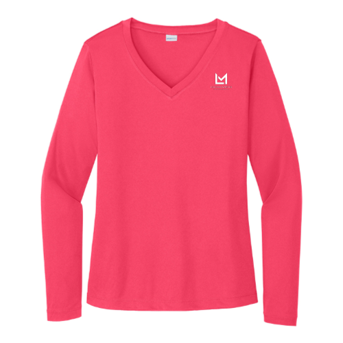 Ledesma & Meyer Construction - Sport Tech Ladies Long Sleeve V-neck Competitor Tee