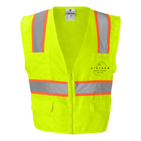 ThreeSixteen-MD - Solid Front Safety Vest With Mesh Back