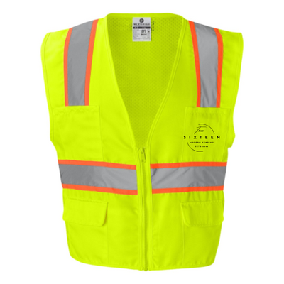 ThreeSixteen-MD - Solid Front Safety Vest With Mesh Back