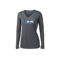 LViPC Sport Tek - Ladies Long Sleeve V Neck Competitor Tee