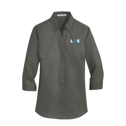 LiveHydrationSpa - Port Authority - Ladies Three-Quarter Sleeve Shirt
