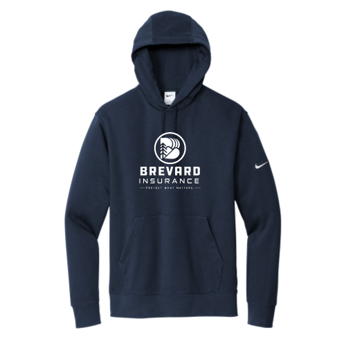 BrevardInsurance - Nike Club Fleece Sleeve Swoosh Pullover Hoodie