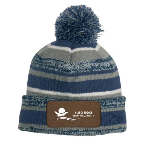 Aliso Ridge Behavior Leather Patch Pom Beanie