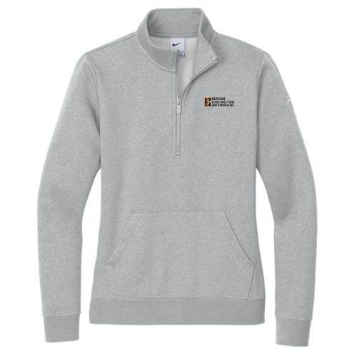 EbersonConstruction - Nike Ladies Club Fleece Sleeve Swoosh 1/2-Zip NKDX6720