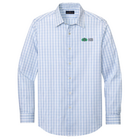 White/ Newport Blue Grid Check