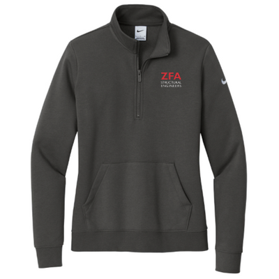 ZFA - Nike Ladies Club Fleece Sleeve Swoosh 1/2-Zip - v1