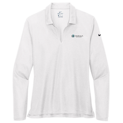 Omega Builders - Nike Ladies Dri-FIT Micro Pique 2.0 Long Sleeve Polo v3
